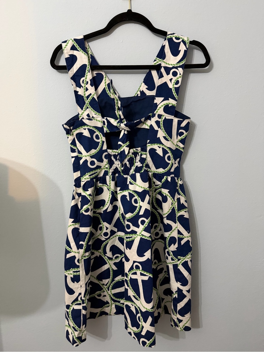Mud Pie Navy and White Sundress with Green Accent